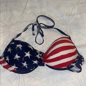 Xhilaration American Flag Bikini Top